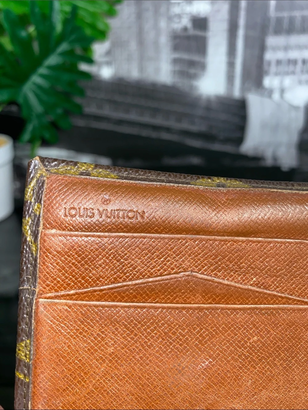 Authentic Vintage Louis Vuitton Monogram Elise Envelope Flap Closure Wallet